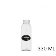 Saft- & Smoothie Flasche, bedruckt, rund, 330 ml