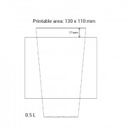 Mehrwegbecher, semi-transparent 500 ml