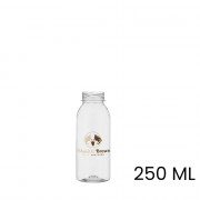 Saft- & Smoothie Flasche, bedruckt, rund, 250 ml