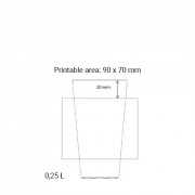 Mehrwegbecher, semi-transparent 250 ml