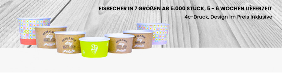 Eisbecher ab 5.000 Stück, 5-6 Wochen