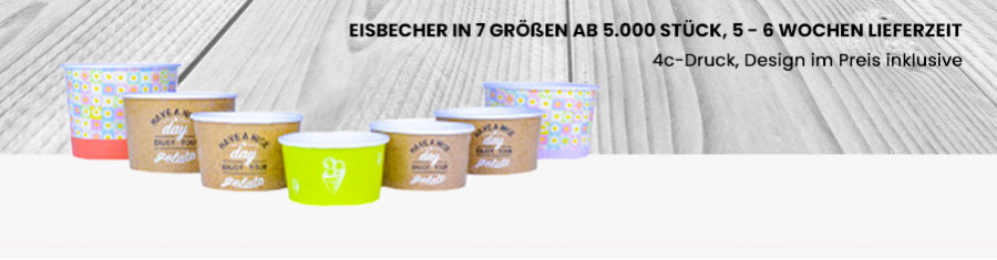 Eisbecher ab 5.000 Stück, 5-7 Wochen